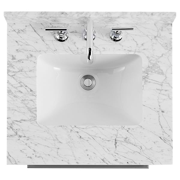 Nora Gray 24" Single Vanity with Carrara Marble Top