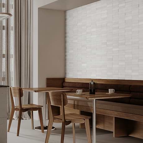 Devi Linen White 16x48 Textured Matte Ceramic Tile
