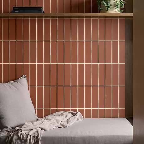 Brownstone Red 2x7 Matte Clay Thin Brick Tile