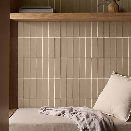 Brownstone Gray 2x7 Matte Clay Thin Brick Tile