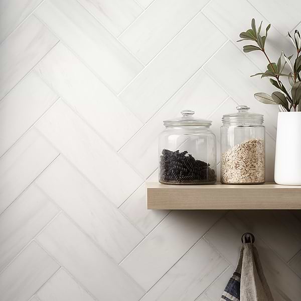 Bianco Dolomite White 4x12 Premium Polished Marble Tile