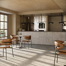 Rizo Taupe Gray 48x48 Terrazzo Look Matte Porcelain Tile