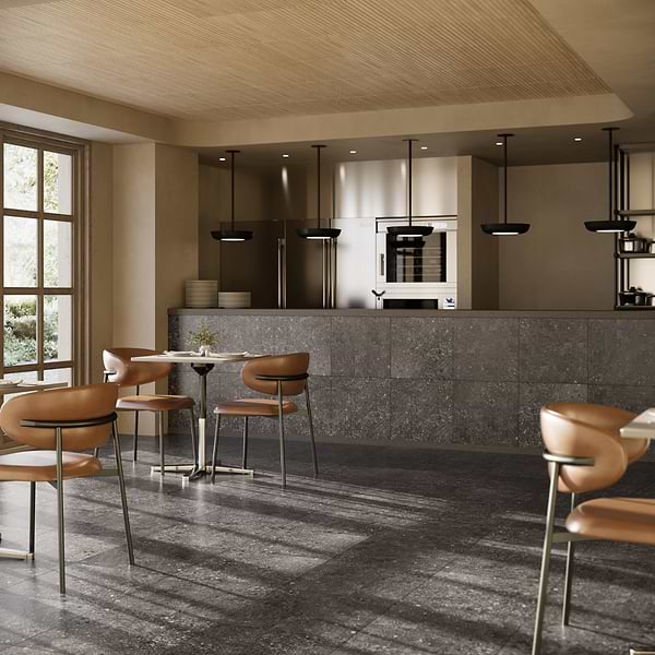 Rizo Charcoal Gray 24x24 Matte Porcelain Tile in Charcoal, View 1