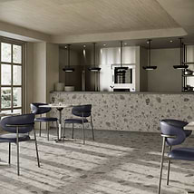 Rizo Pavement Gray 48x48 Terrazzo Look Matte Porcelain Tile