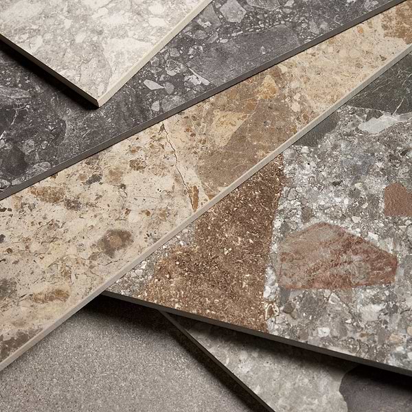 Rizo Fossil Gray 24x24 Terrazzo Look Matte Porcelain Tile