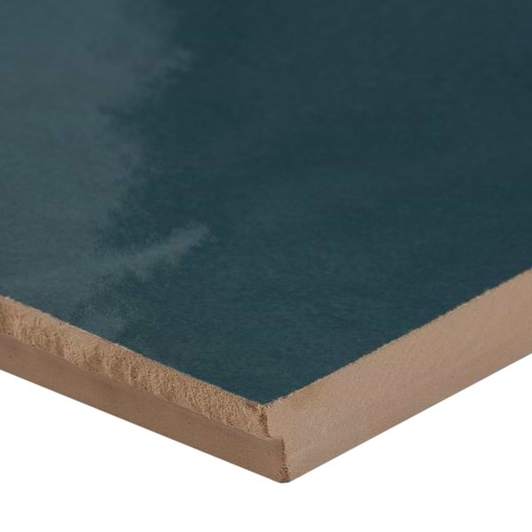 Zelora Coastal Blue 4x4 Zellige Look Glossy Ceramic Tile