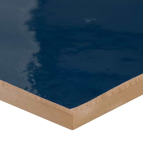 Zelora Marine Blue 4x4 Zellige Look Glossy Ceramic Tile