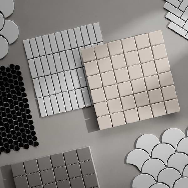 Serenity White 3" Fish Scale Polished Porcelain Mosaic Tile