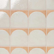 Essa Deco White 6x6 Terracotta Look Polished and Matte Porcelain Tile