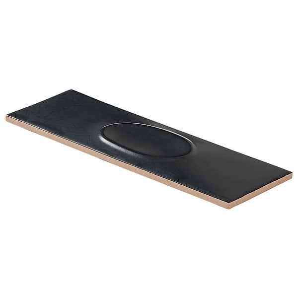 Telos Deco Midnight Metallic 4x12 Matte Ceramic Tile in Metallic, View 7, open zoomed image