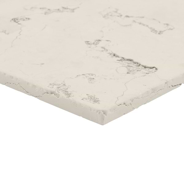Bianco and Rosa Perlino 8x8 Tumbled Marble Checkerboard Tile