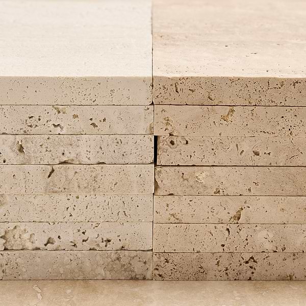 Ivory Travertine Premium 2.5x12 Filled Brushed Vein Cut Tile