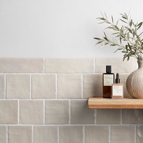 Montauk Sand Dune 2x8 Mixed Finish Ceramic Bullnose