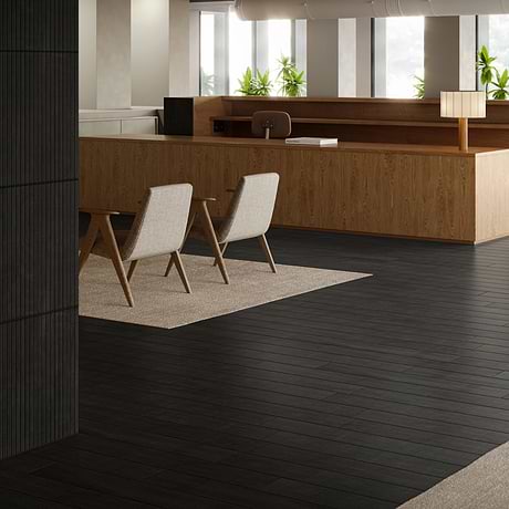 Kenridge Black 8x48 Wood Look Matte Porcelain Tile