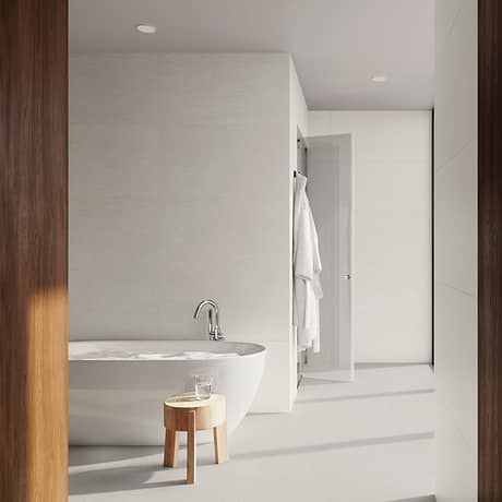 Caldaria Ivory White 24x48 Matte Porcelain Tile