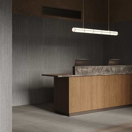 Caldaria Pleated Antracite Gray 24x48 Textured Matte Porcelain Tile