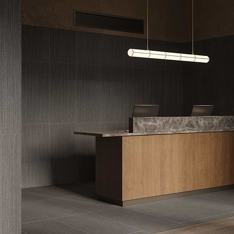 Caldaria Pleated Mocha Gray 24x48 Textured Matte Porcelain Tile
