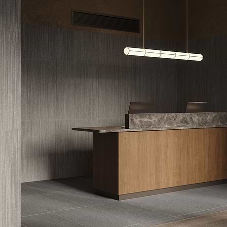 Caldaria Pleated Smoke Gray 24x48 Textured Matte Porcelain Tile