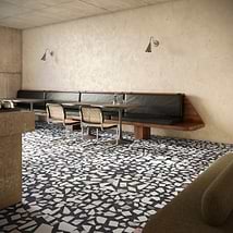 True Terrazzo Lilac Gray 16x16 Honed Terrazzo Tile
