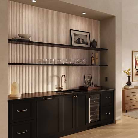 Arket Honey Brown 18x48 Fluted Wood Look Matte Ceramic Tile