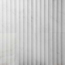 Stonework Fluted Alaska White 12x24 3D Honed Marble Tile