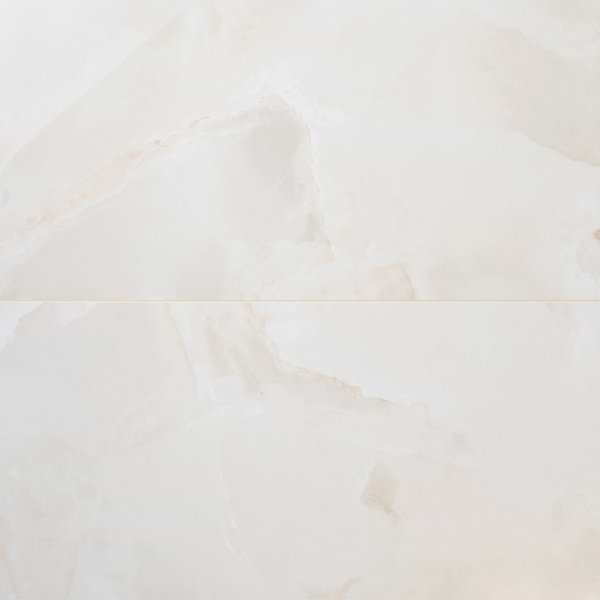 Harmonyx Vanilla White 24x48 Onyx Look Polished Porcelain Tile in Warm White, View 1