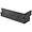 Tenerife Midnight Black 6x24 Splitface Slate Stacked Stone Corner