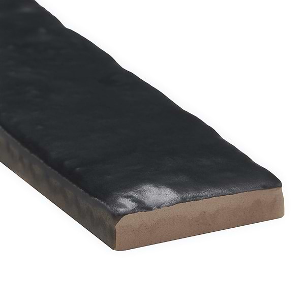 Wabi Sabi Coal Black 1.5x9 Matte Ceramic Tile