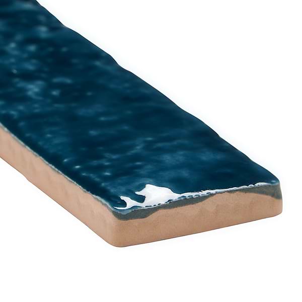 Wabi Sabi Sapphire Blue 1.5x9 Crackled Glossy Ceramic Tile