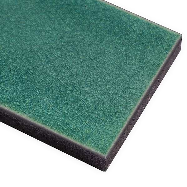 Color One Jade Green 2x8 Glossy Lava Stone Tile