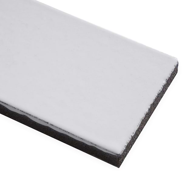 Color One Milk White 2x8 Glossy Lava Stone Tile