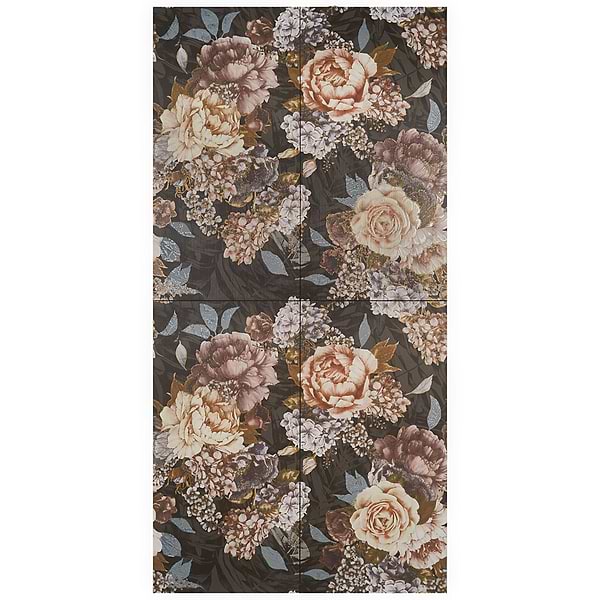 Art Gallery by Paula Purroy Rosette Multicolor 24x48 Artisan Decor Matte Porcelain Tile