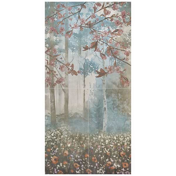 Art Gallery by Paula Purroy Secret Forest Multicolor 24x48 Artisan Decor Matte Porcelain Tile