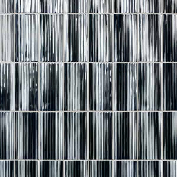 Nabi Subway Midnight Blue Green 4.5x9 Fluted Ridged Crackled Glossy Glass Tile