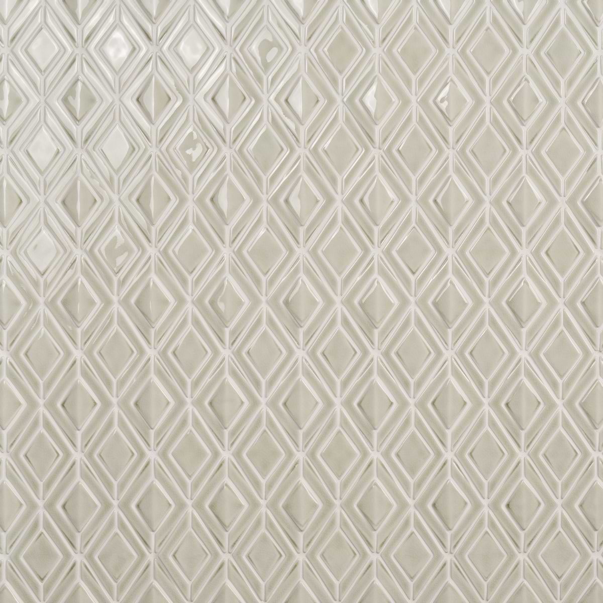 Nabi Jewel Tundra Gray 3D Crackled Glossy Glass Mosaic Tile
