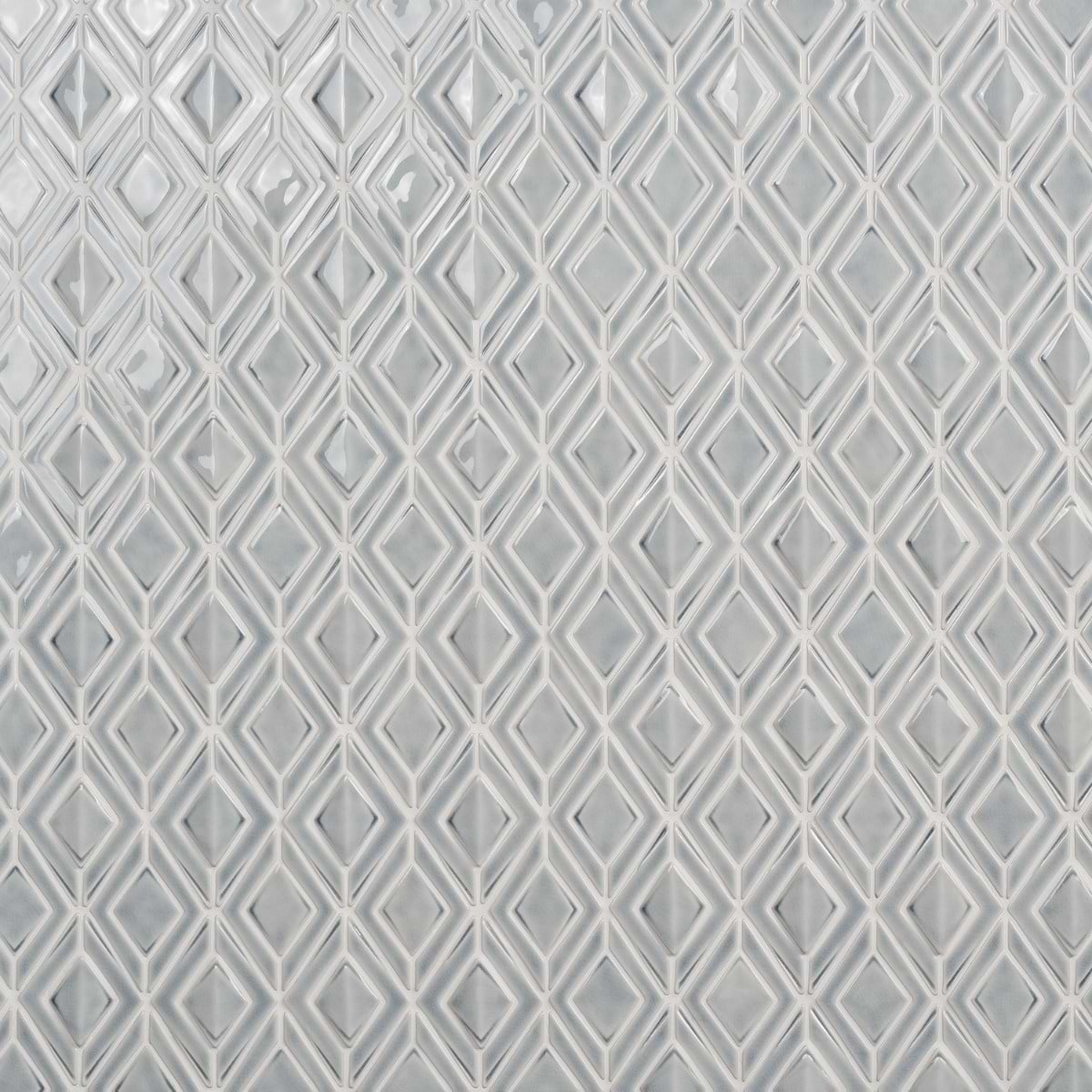 Nabi Jewel Arctic Blue 3D Crackled Glossy Glass Mosaic Tile