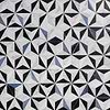 Phantasm Winter Sky Blue and White Polished Marble Mosaic Tile