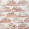 Moonrise Rosa Norvegia Pink Polished Marble Waterjet Mosaic Tile