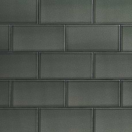 Seaside Ash Gray 4x8 Crackled Glossy Ceramic Tile