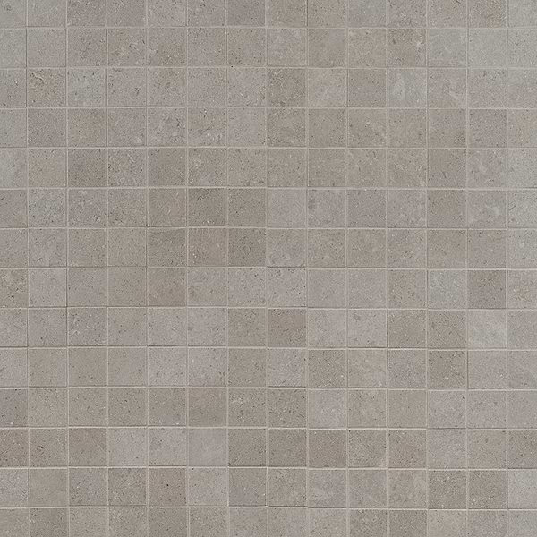 New Rock Fumo Light Gray 2x2 Limestone Look Matte Porcelain Mosaic Tile