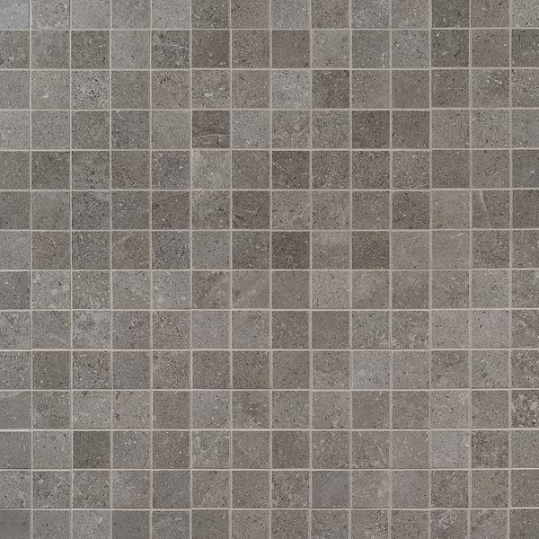 New Rock Fossil Dark Gray 2x2 Limestone Look Matte Porcelain Mosaic Tile