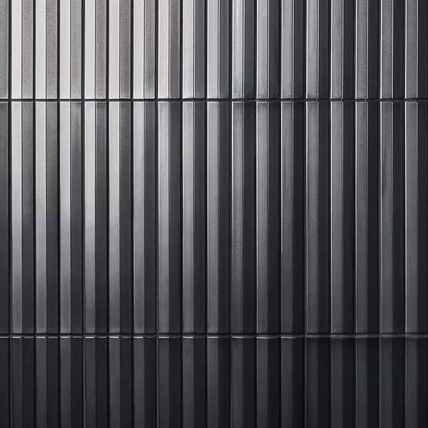 Ponto Metallic Gray Fluted 5x16 3D Polished Porcelain Tile