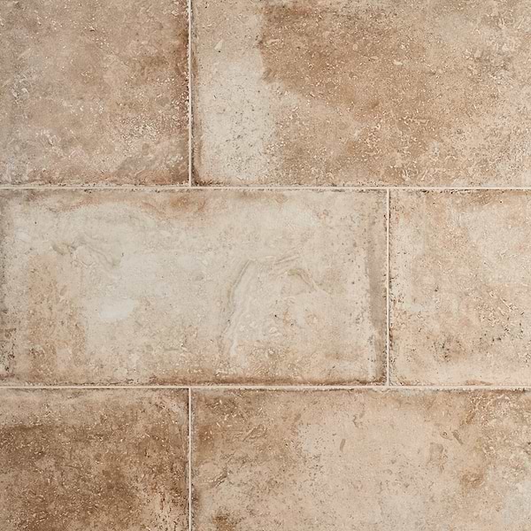 Seville Delfi Dark Beige 12x24 Travertine Look Matte Porcelain Tile