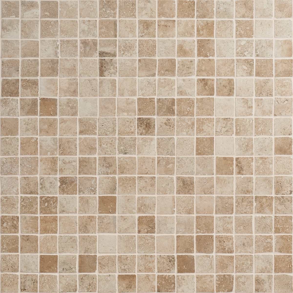Seville Delfi Dark Beige 2x2 Travertine Look Matte Porcelain Mosaic Tile