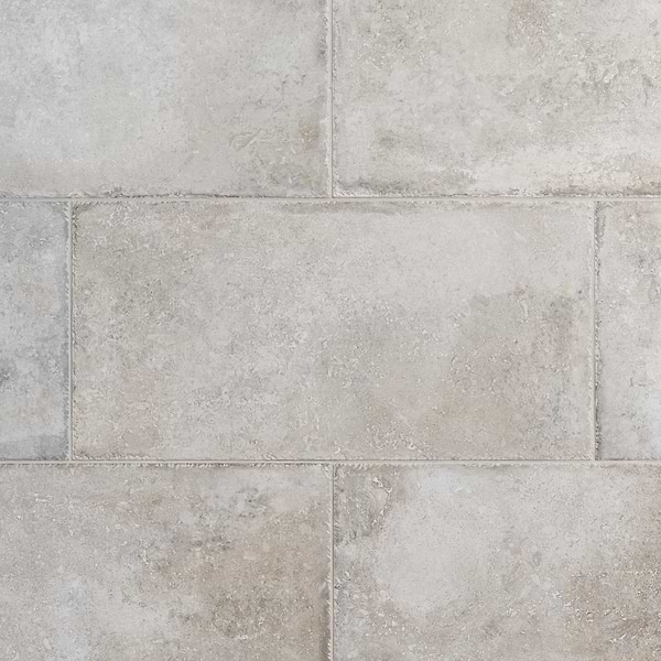 Seville Efeso Gray 12x24 Travertine Look Matte Porcelain Tile
