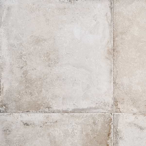 Seville Efeso Gray 24x24 Travertine Look Matte Porcelain Tile