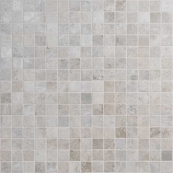 Seville Efeso Gray 2x2 Travertine Look Matte Porcelain Mosaic Tile