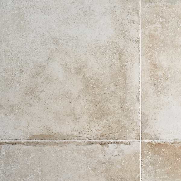Seville Olimpia White 24x24 Travertine Look Matte Porcelain Tile