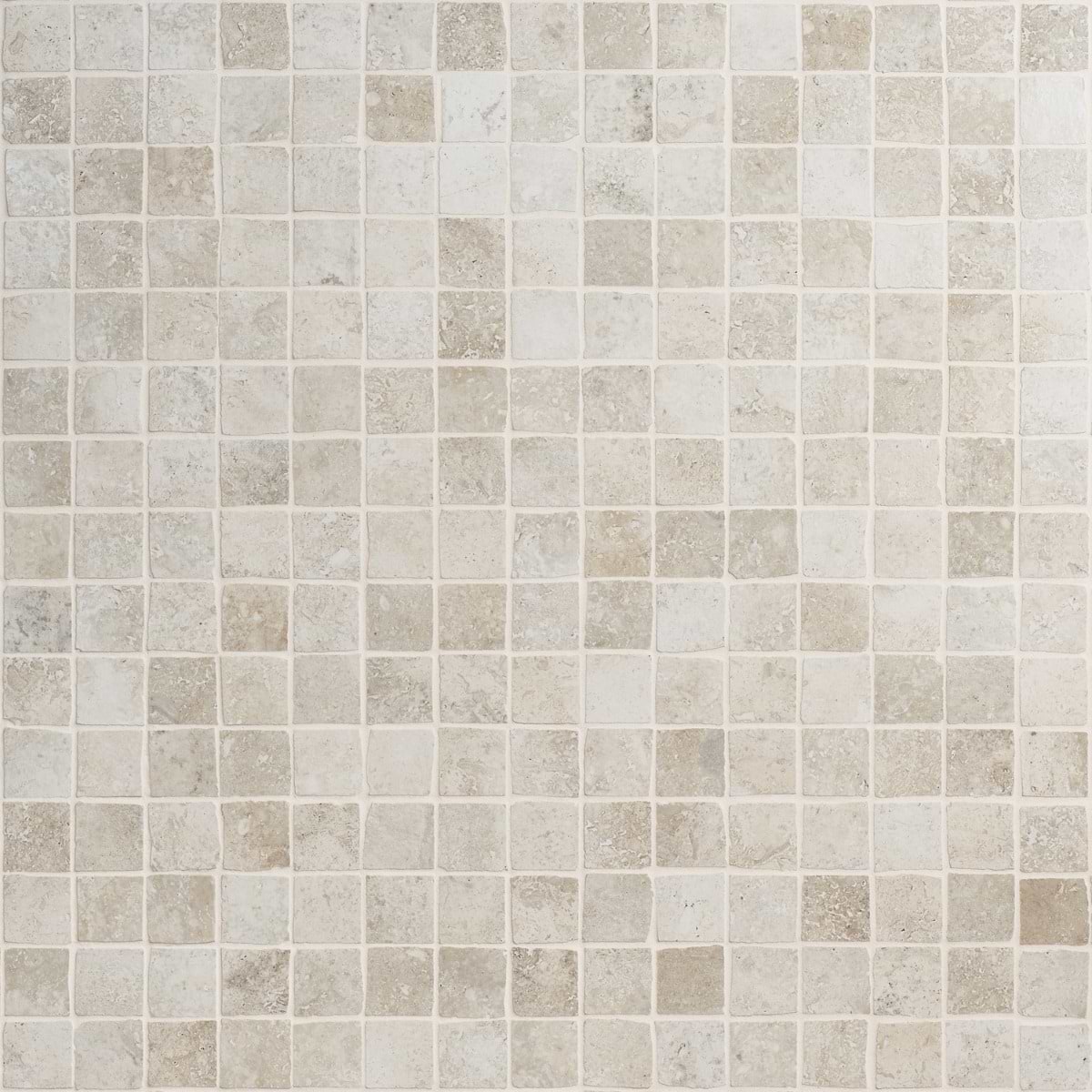 Seville Olimpia White 2x2 Travertine Look Matte Porcelain Mosaic Tile