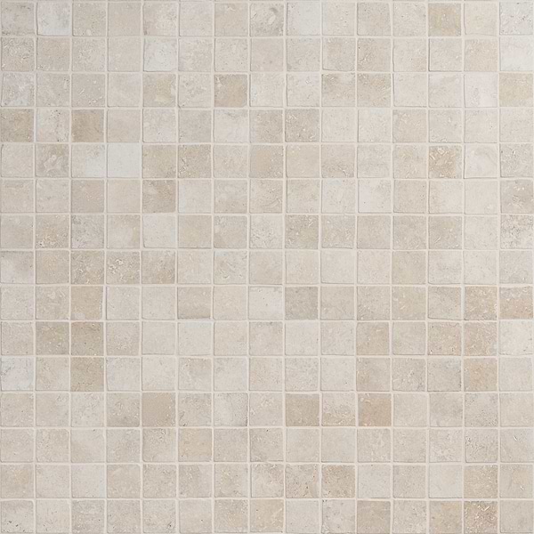 Seville Pergamo Beige 2x2 Travertine Look Matte Porcelain Mosaic Tile